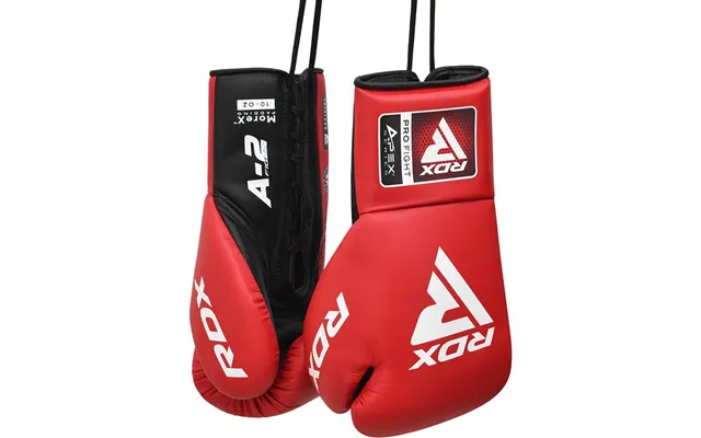 Rdx Apex A2 Sparring Training Boxing Gloves Lace Up Red 10oz