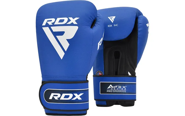 Rdx Apex Sparring Training Boxing Gloves Hook & Loop Blue 16oz