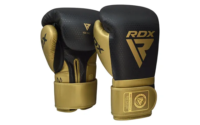 Rdx L2 Mark Pro Sparring Boxing Gloves Hook And Loop Black Golden Black Gold 12oz