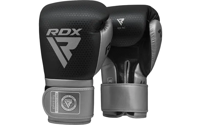 Rdx L2 Mark Pro Sparring Boxing Gloves Hook And Loop Black Golden Silver 14oz