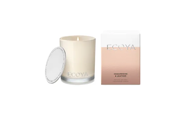 Ecoya Cedarwood And Leather Mini Madison Jar Candle 80g