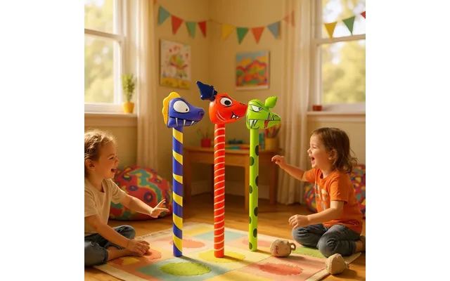 12pk Inflatable Dinosaur Stick 118cm