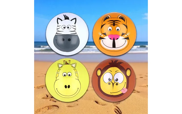 12pk Inflatable Jungle Face Beach Ball 30cm