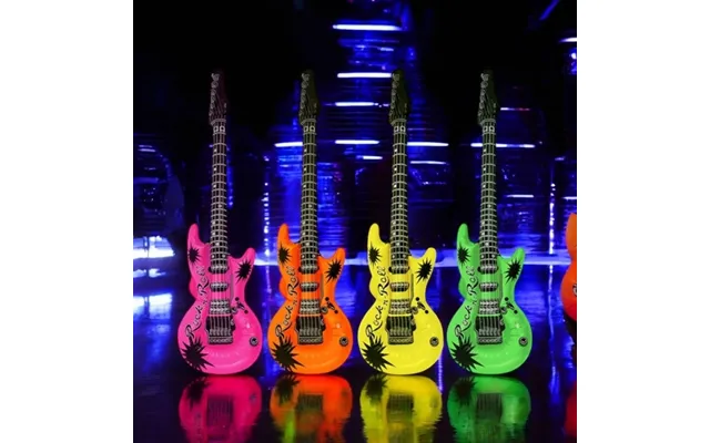 12pk Inflatable Neon Guitar 55cm