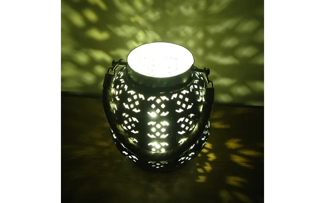 18cm Filigree Hessian Lantern