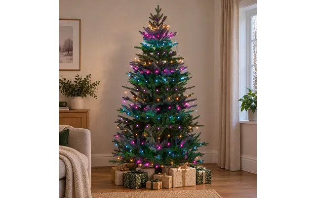 200 Rainbow Led Ultra Brights Waterfall Easy Christmas 6' Tree Lights