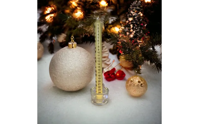 25cm Christmas Advent Candle With Stars