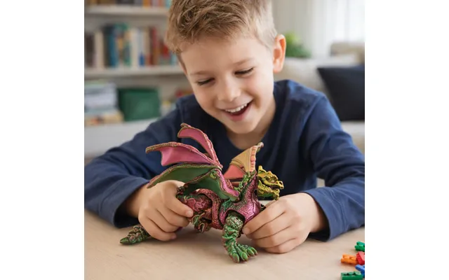 3d Printed Flying Dragon Red - Yellow
