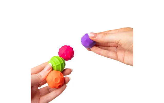 4pk Magnetic Sensory Spheres - Soft Textured Balls 3.2cm Diameter