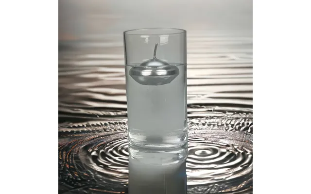 6pk Silver Floating Candles