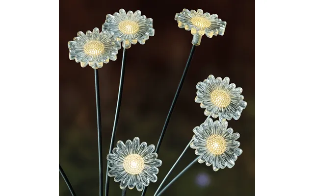 8 Stem Floralights Solar Garden Stake Lights Warm White