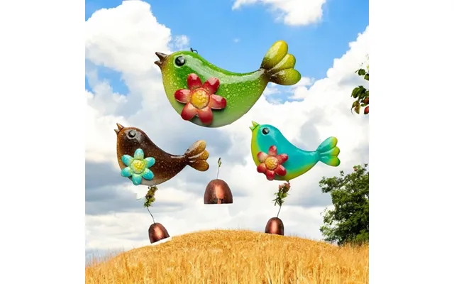 Bird And Flower Metal Windchime