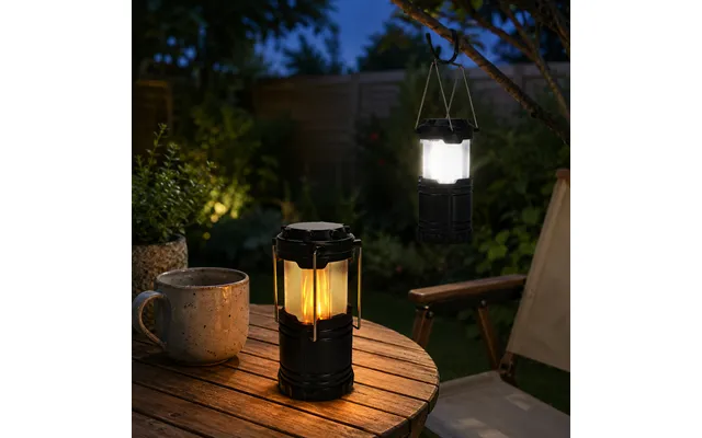 Led Pop Up Camping Lantern With A Flame Effect