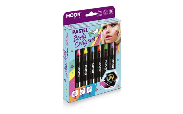 Pastel Neon Uv Body Crayons Boxset