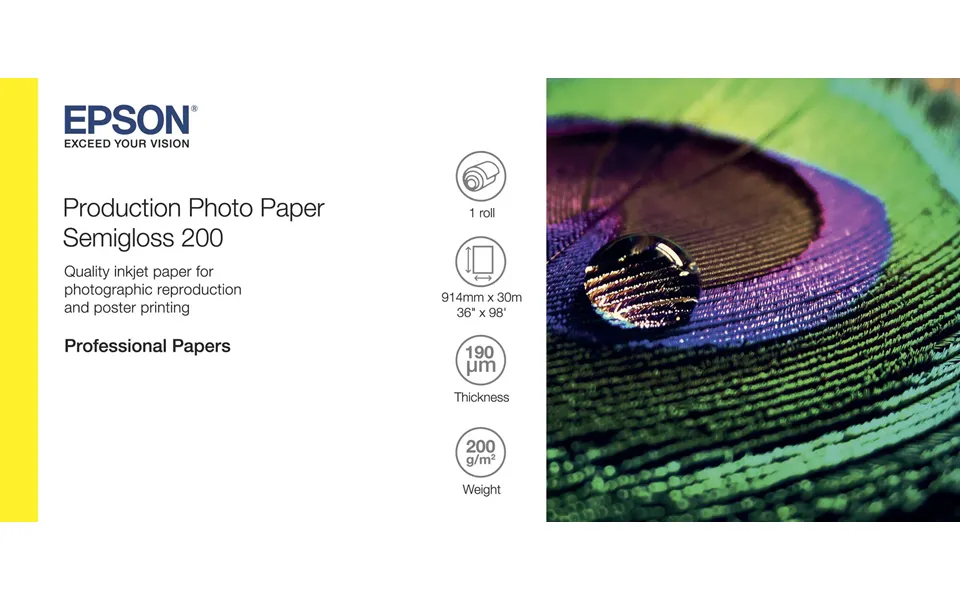 Epson Production Photo Paper Semigloss 200 36 X 30m