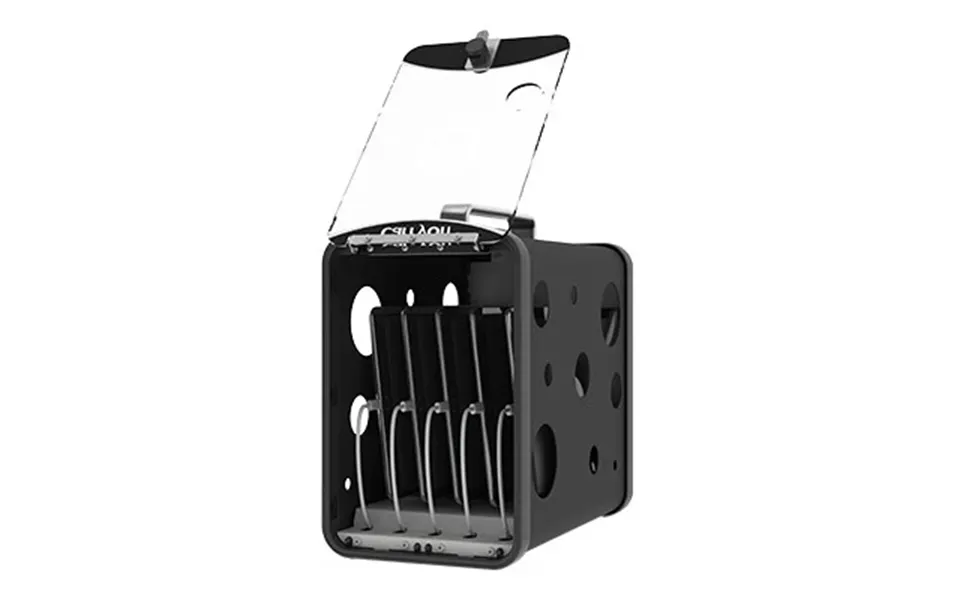 Lockncharge Lnc10494 Portable Device Management Cart Cabinet Portable Device Management Case Black