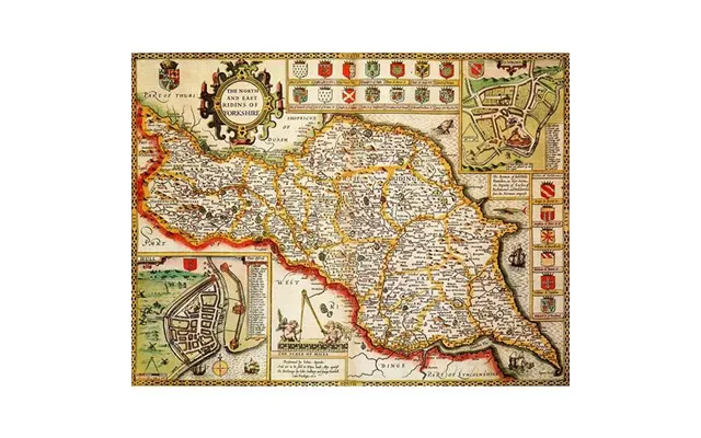 Historical Map Yorkshire North & East Riding