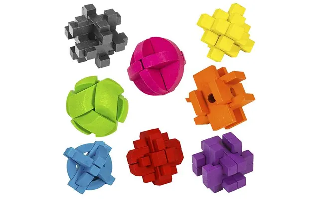 Set Of Eight Colour Block Puzzles product image