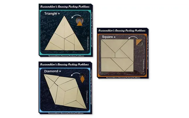 Set Of Three Bizarre Packing Puzzles