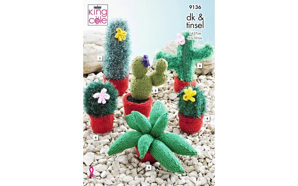 Cacti In King Cole Tinsel - Pricewise Dk And Dollymix Dk 9136