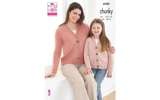 Cardigan And Sweater In King Cole Big Value Chunky 6280