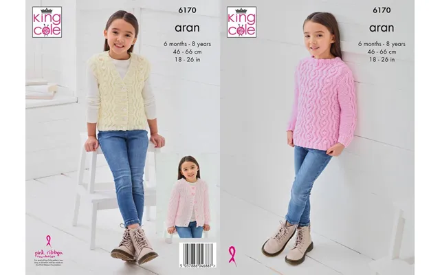 Cardigan - Sweater And Waistcoat In King Cole Comfort Aran 6170