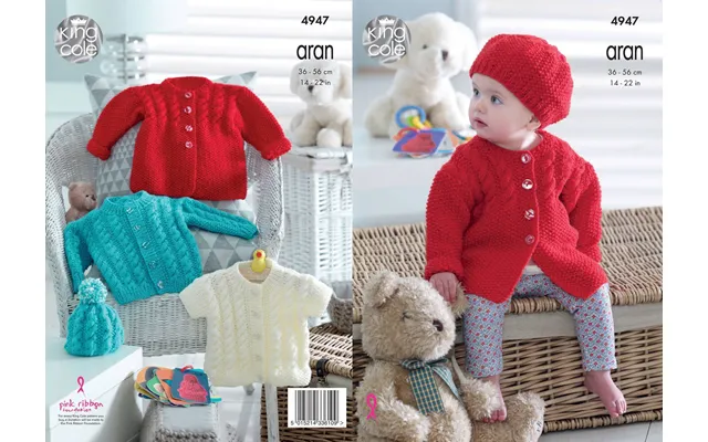 Jackets - Hats And Cardigan In King Cole Comfort Aran 4947