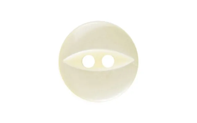 Milward Buttons - Size 13mm, 2 Hole, Pearl Yellow, Pack Of 8