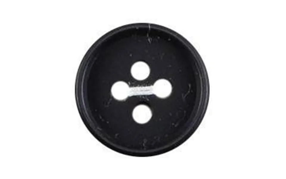 Milward Buttons - Size 15mm, 4 Hole, Black, Pack Of 4