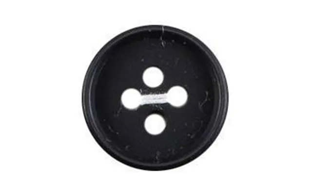 Milward Buttons - Size 15mm, 4 Hole, Black, Pack Of 4
