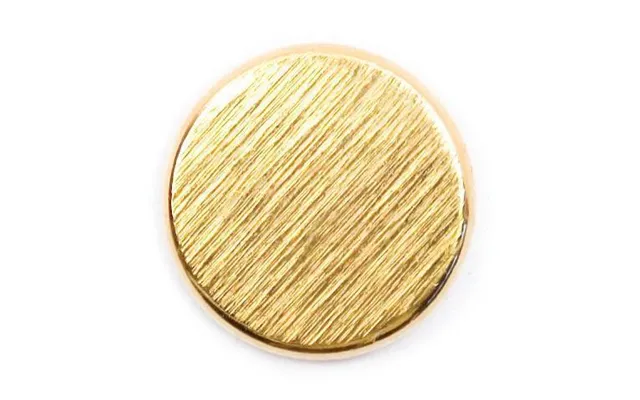 Milward Buttons - Size 15mm, Shank, Brass Effect, Brass, Pack Of 3