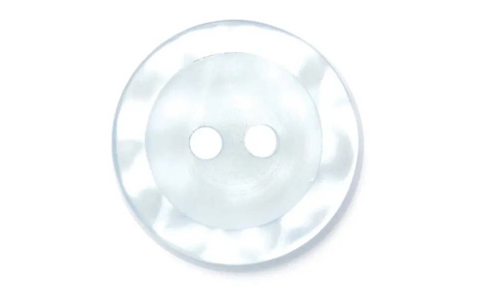 Milward Buttons - Size 16mm, 2 Hole, Pearl Effect, Pearl Blue, Pack Of 4
