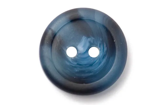Milward Buttons - Size 17mm, 2 Hole, Mottled Effect, Blue, Pack Of 3