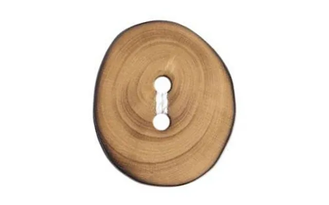 Milward Buttons - Size 18mm, 2 Hole, Wood, Brown, Pack Of 3