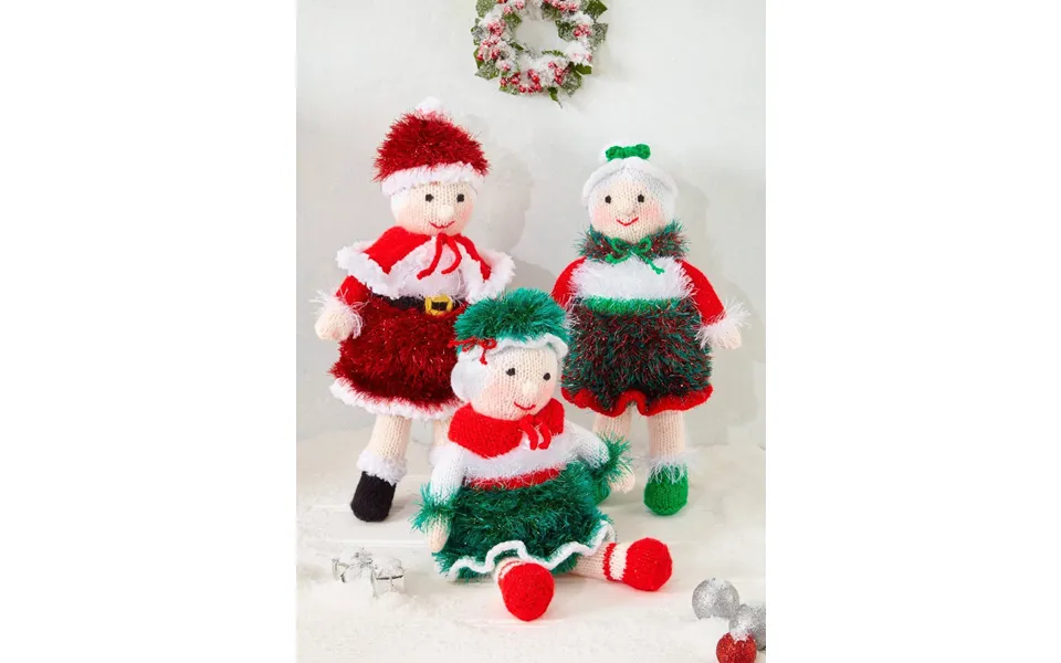 Mrs Santa Claus In King Cole Tinsel Chunky 9170