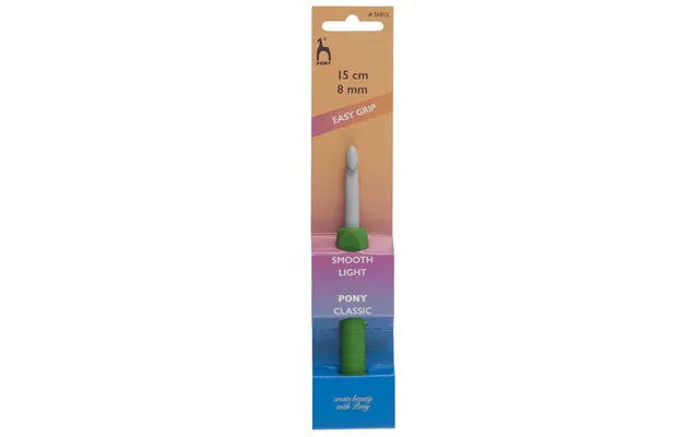 Pony Easy Grip Crochet Hook With Flat Finger Thumb Rest - 8.0mm Uk 0