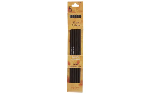 Pony Rosewood 20cm Double-point Knitting Needles - Set Of 5 product image