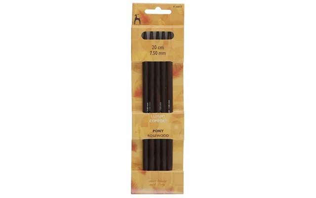 Pony Rosewood 20cm Double-point Knitting Needles - Set Of 5 product image