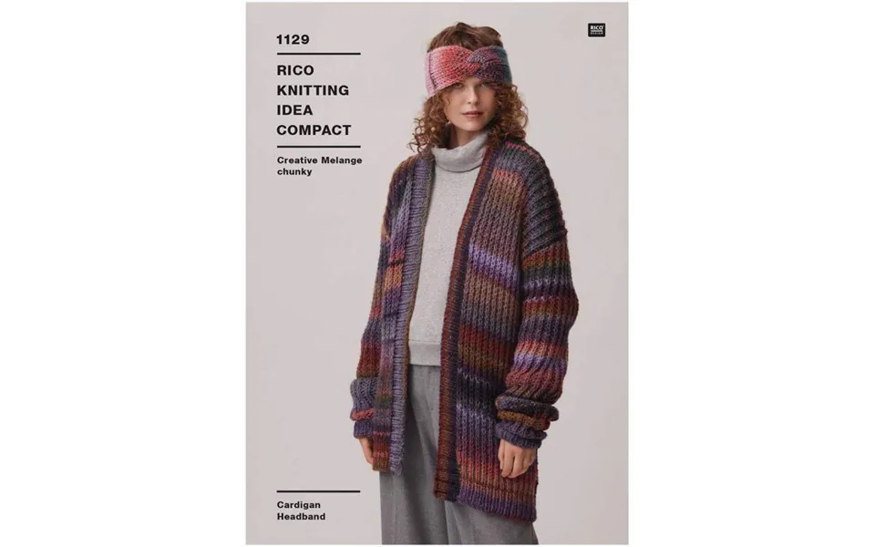 Rico Creative Melange Chunky Cardigan Headband Pattern 1129