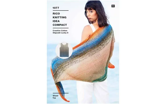 Rico Design Creative Cotton Degrade Lucky 8 Shawl & Top Pattern 1077 product image