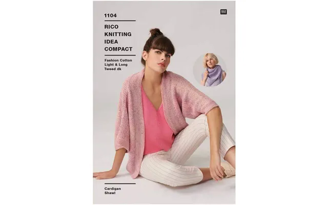 Rico Design Fashion Cotton Light And Long Tweed Dk Cardigan & Shawl Pattern 1104