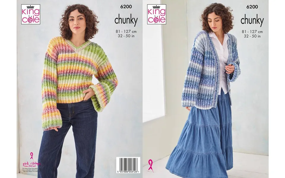 Sweater And Cardigan In King Cole Hedgerow Chunky 6200