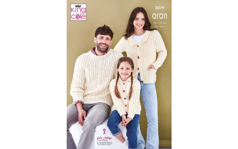 Sweater And Cardigans In King Cole Fashion Aran 3019