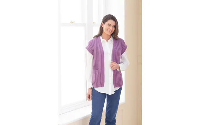 Sweater And Sleeveless Jacket In King Cole Orchard Dk 6262