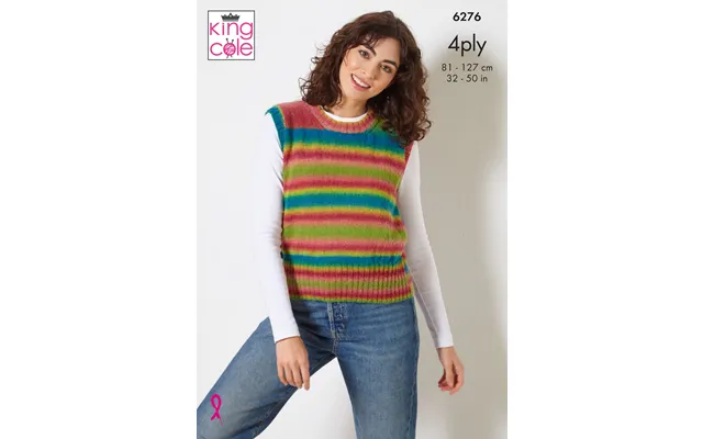 Sweater And Slipover In King Cole Rebel 4 Ply 6276