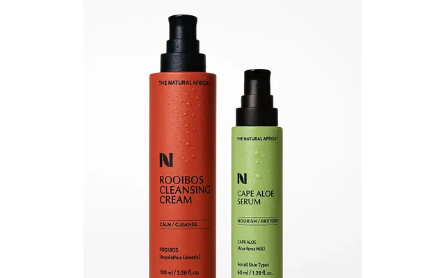Calm And Nourish Set Rooibos Cleansing Cream & Cape Aloe Serum