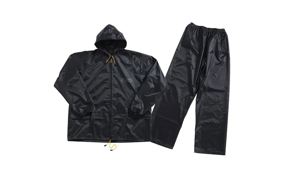 Jcb Black Two-piece Rainsuit - Xl
