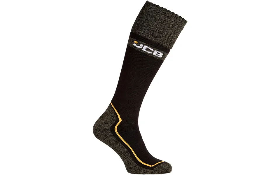 Jcb Pro Tech Welly Socks Black - Uk 6-8.5 Eu 39-43