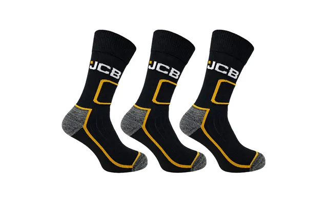 Jcb Shin Protect Work Socks Black 6-11 3 Pack product image