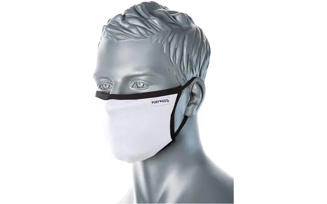 Portwest 3-ply Fabric Face Mask Pk25 - White